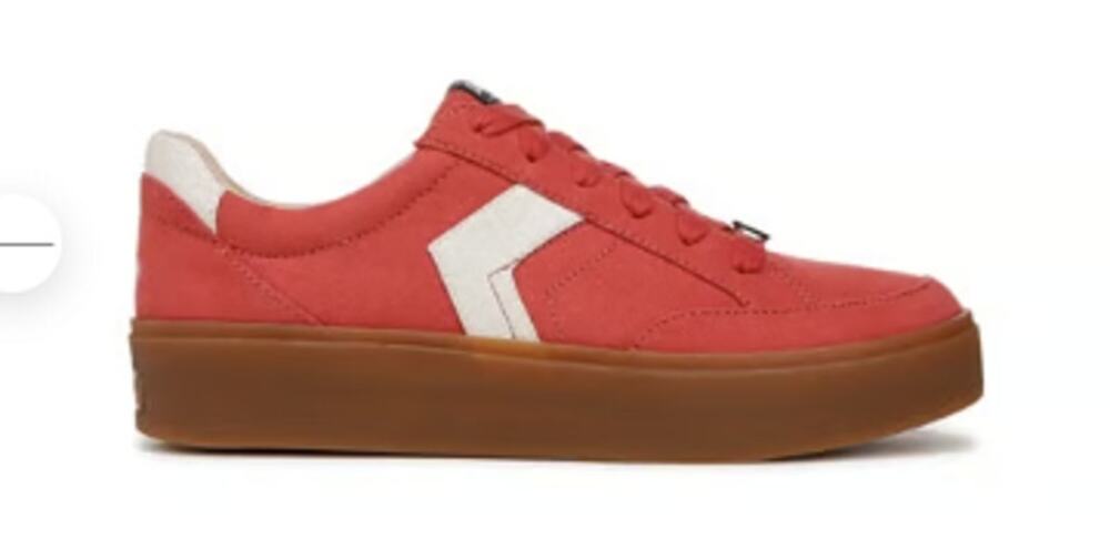 Dr. Scholl's Madison Lace Shoes Women's Size 9 Red Smiley Sneakers New Box